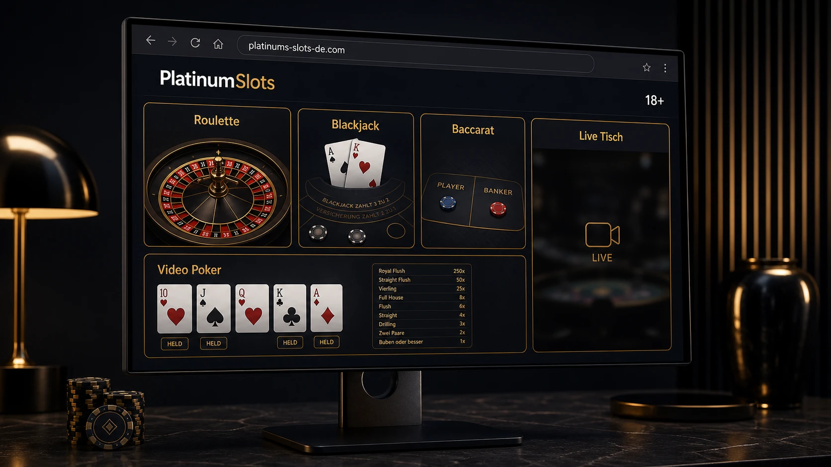 Tischspiele und Live Casino